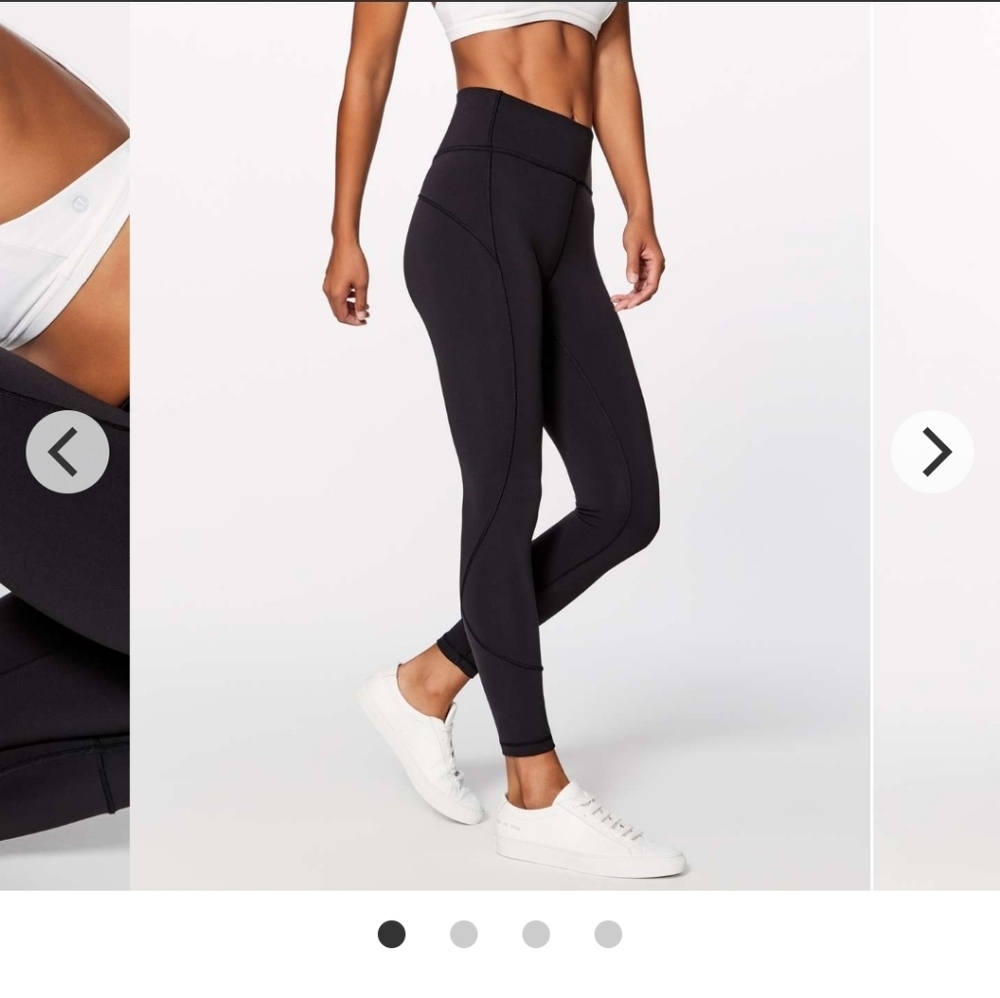 247. Lululemon In Movement 7/8 Tight 25" Everlux Black US 4